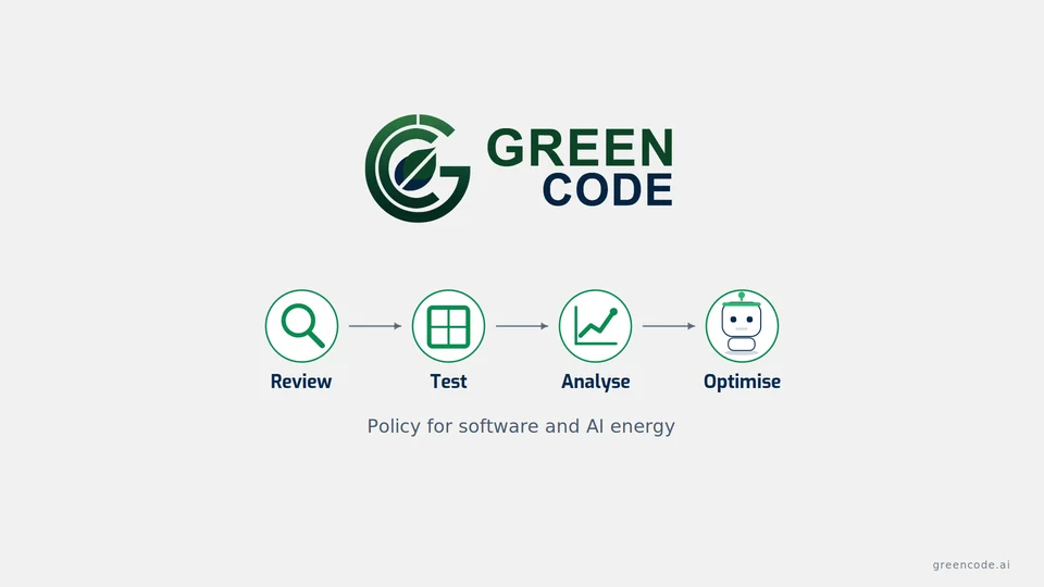 Policy for software and AI energy: poster for the GreenCode film